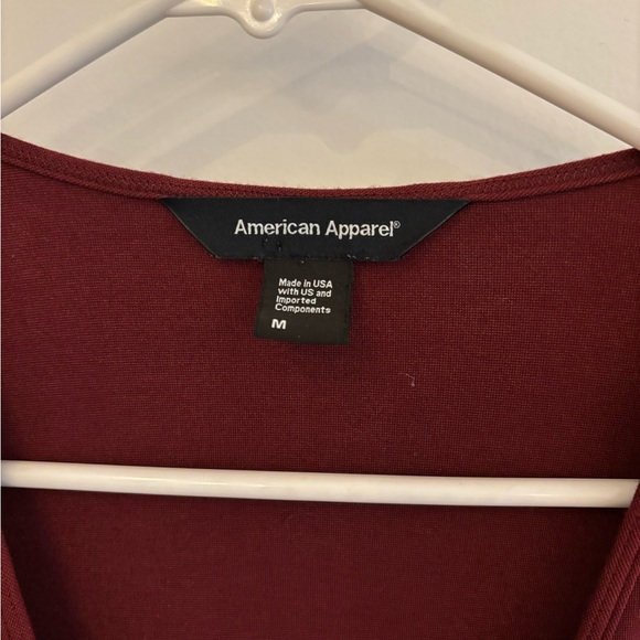 American Apparel Burgundy Wrap Dress - Picture 4 of 5